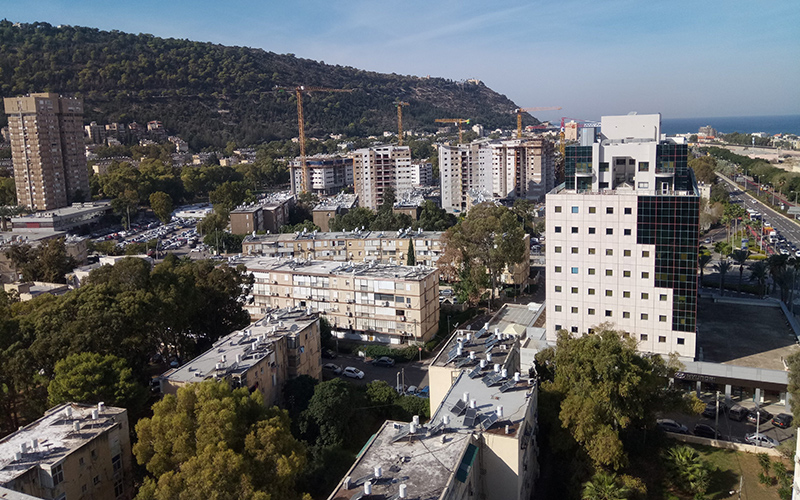 55 אחוז מחיפה שטח בנוי כלבו חיפה והקריות