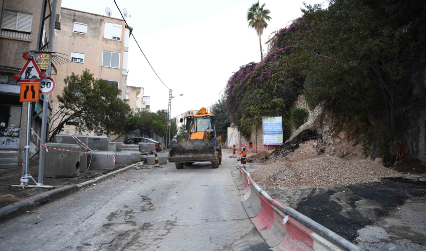 רחוב הס בזמן העבודות (צילום: ראובן כהן)