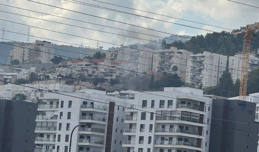 נפילת הכטב"ם בנשר (צילום: שימוש לפי סעיף 27א' לחוק זכויות יוצרים)